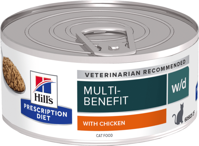 Ветеринарные консервы для кошек – Hill's w/d Chicken, 156 г