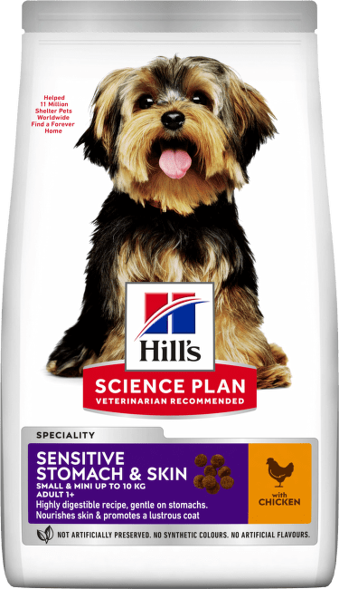 Корм для собак – Hill's Sensitive Stomach and Skin Adult, Small and Mini, 1,5 кг