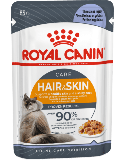 Konservi kaķiem – Royal Canin Feline Hair and Skin Care in Jelly, 85 g