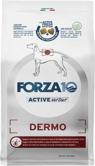Veterinārā barība suņiem – FORZA10 ACTIVE LINE Dermo Active, 4 kg