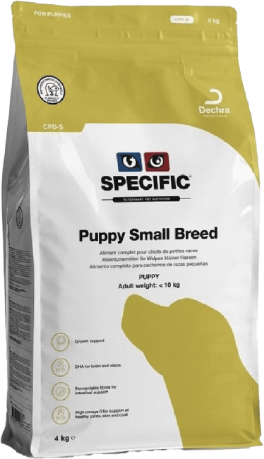 Veterinārā barība kucēniem – Specific CPD-S Puppy Small Breed, 4 kg