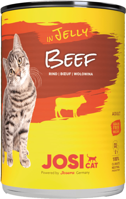 Konservi kaķiem – JosiCat Beef in jelly, 400 g