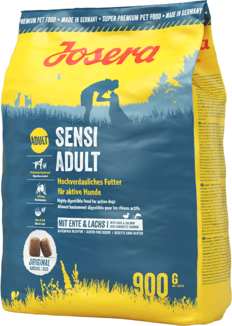 Корм для собак – Josera Sensi Adult, с уткой и лососем, 900 г
