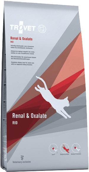 Ветеринарный корм для кошек - Trovet RID Renal and Oxalate, 3 кг