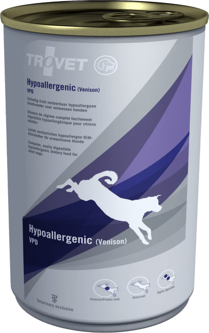 Ветеринарные консервы для собак – Trovet VPD Hypoallergenic Venison, 400 г