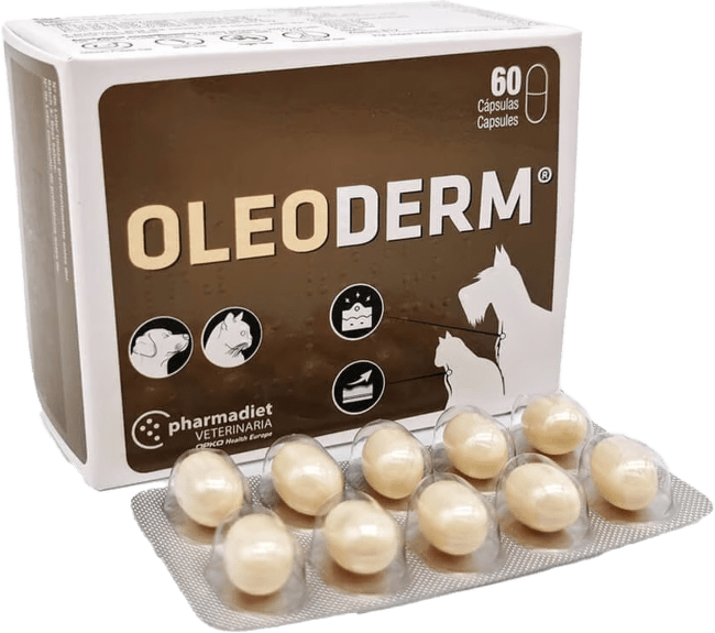 Пищевая добавка для собак и кошек – Oleoderm, 60 шт.