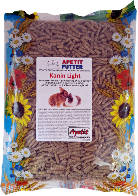 Krmivo Apetit BF Kräuter Light pro zakrslé králíky 800g
