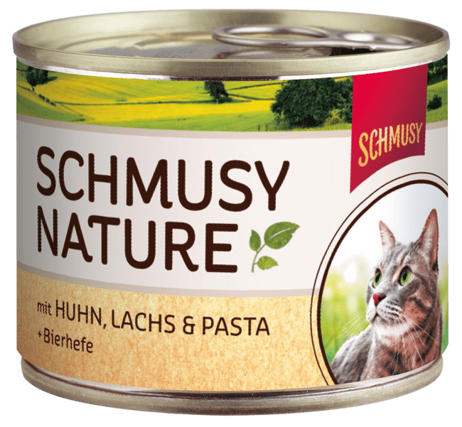 Konzerva SCHMUSY NATURE kuře + losos 190g