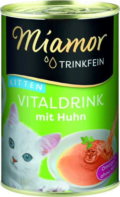 Пищевая добавка для котят - Miamor Trinkfein Vitaldrink Kitten, с курицей, 135 мл
