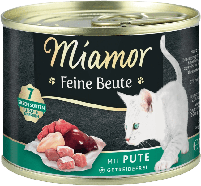 Konservi kaķiem – Miamor Feine Beute Turkey, 185 g