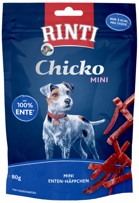 Gardums suņiem – Rinti Extra Chicko Mini Duck, 80 g