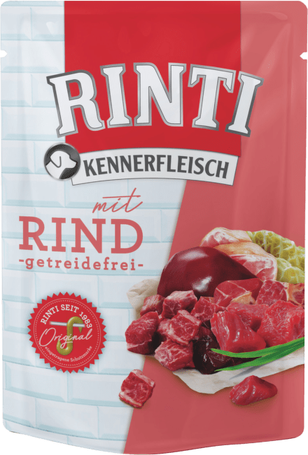 Konservi suņiem – Rinti Kennerfleisch Pouch Beef, 400 g