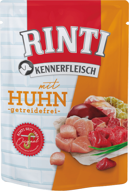 Konservi suņiem – Rinti Kennerfleisch Pouch Chicken, 400 g