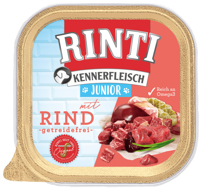 Консервы для щенков – Rinti Kennerfleisch Junior Rind, 300 г