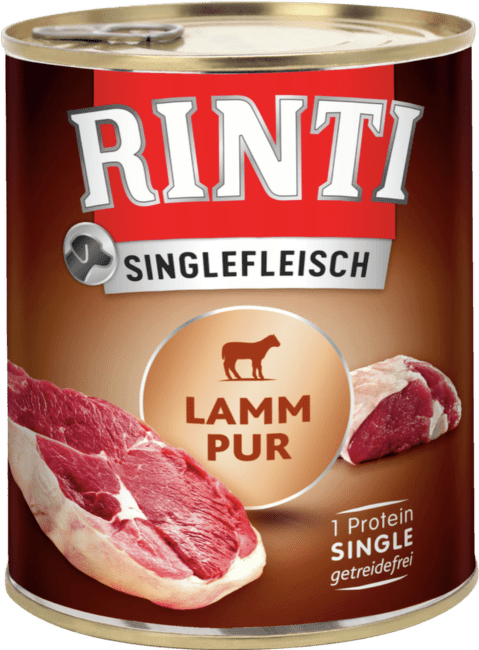 Konservi suņiem - Rinti Singlefleisch Lamb Pur, 800 g
