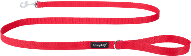 Поводок – AmiPlay Leash Basic XL, 150 x 2,5 см, красный