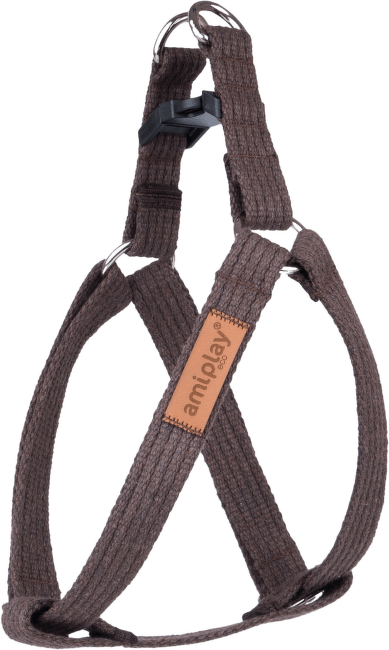 Krūšu siksna - AmiPlay Adjustable Harness Cotton S, 20-35*1.5cm, krāsa - brūna