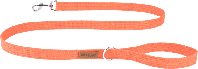 Поводок – AmiPlay Leash Cotton S, 140 x 1,5 см, оранжевый