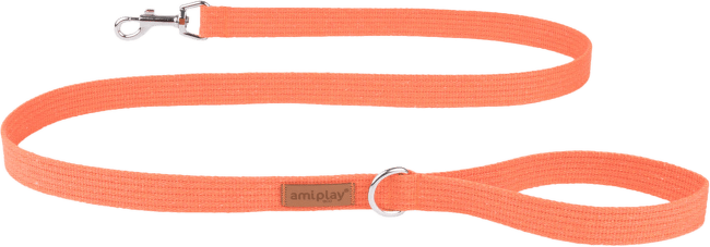 Поводок – AmiPlay Leash Cotton, 140 x 2,5 см, оранжевый