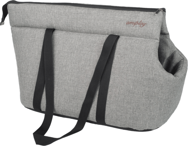 Transportēšanas soma dzīvniekiem – AmiPlay Pet Carrier Bag Palermo (S), Light Gray, 35 x 21 x 24 cm