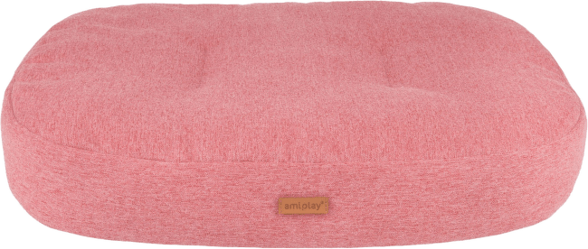 Guļvieta suņiem – AmiPlay Oval mattress Montana L, 78 x 65 x 10 cm, pink