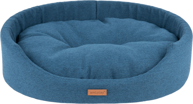 Guļvieta suņiem – AmiPlay Oval bedding Montana L, 58 x 50 x 15 cm, blue