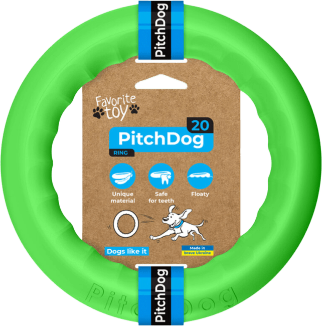 Pitch Dog Hračka zelená- kruh 20 
