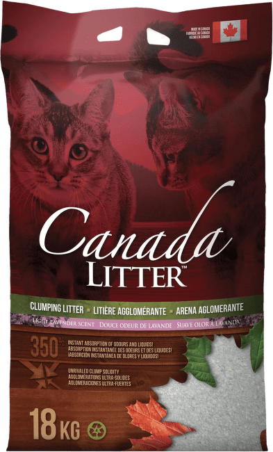 Cementējošās smiltis kaķu tualetei – Canada Litter Lavender, 18 kg