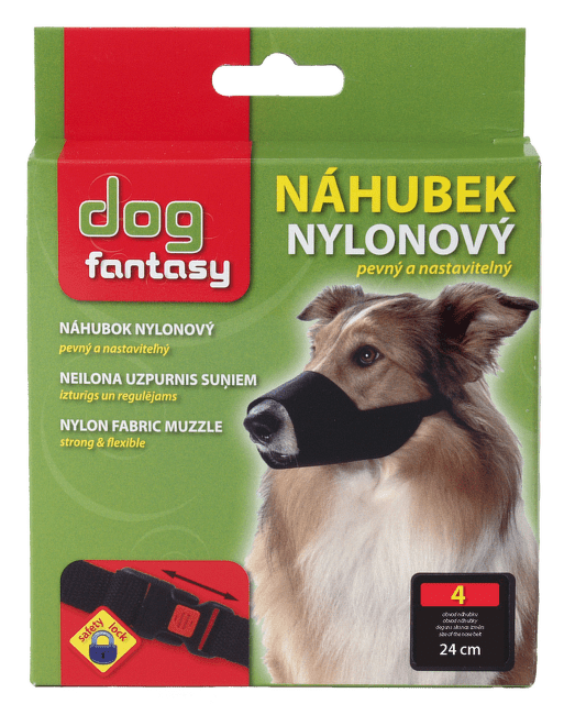 Náhubek DOG FANTASY nylonový černý č.4