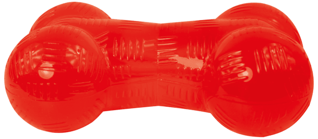 Rotaļlieta suņiem – DogFantasy Good's Rubber Strong toy bone, 16,5 cm, red