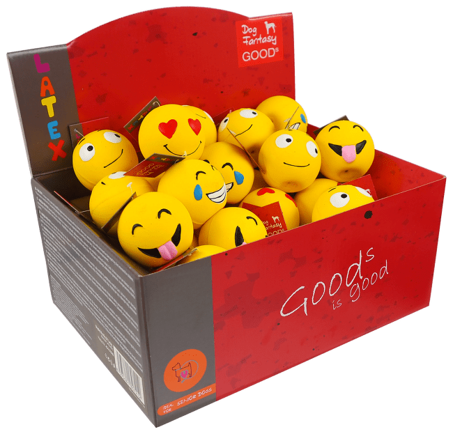 Латексная игрушка для собак – Emoji, 6 см
