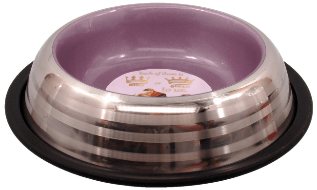Miska QUEEN nerez tepana 450ml lila