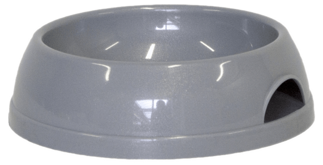 Bļoda suņiem - DogFantasy, plastmasa, pelēka, 470 ml