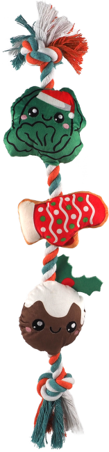 Hračka Dog Fantasy Winter Tale set ozdôb s pískatkom 45cm