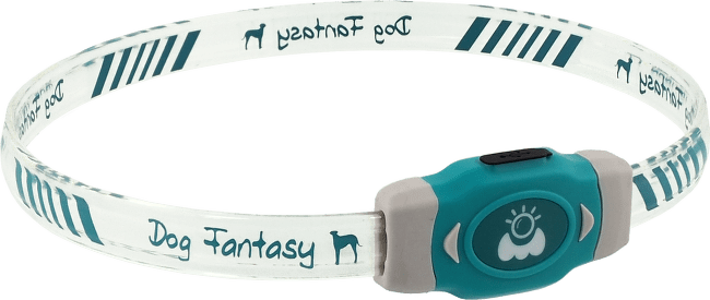 Obojok Dog Fantasy LED svietiaci rôznofarebný M 50cm
