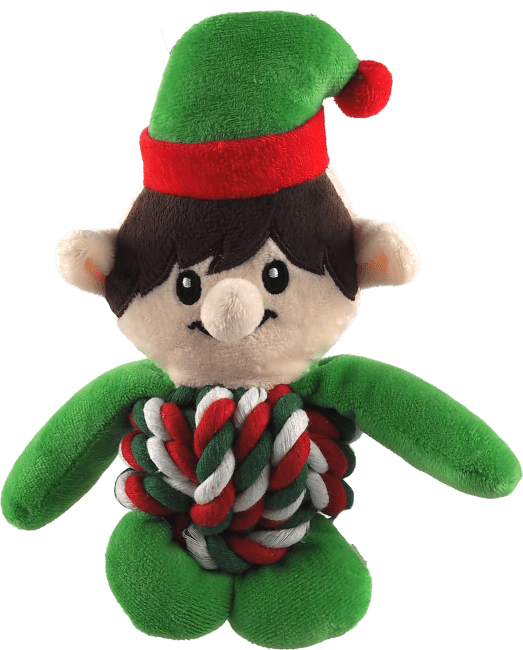 Hračka pre psov Dog Fantasy Winter Tale škriatok uzlový s pískadlom 20 cm