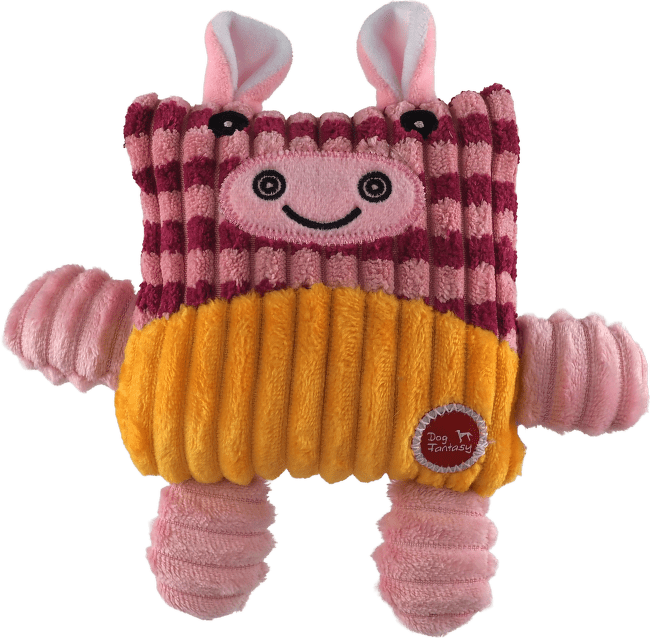 Hračka pro psy Dog Fantasy Cuties kráva růžová 12,5 cm