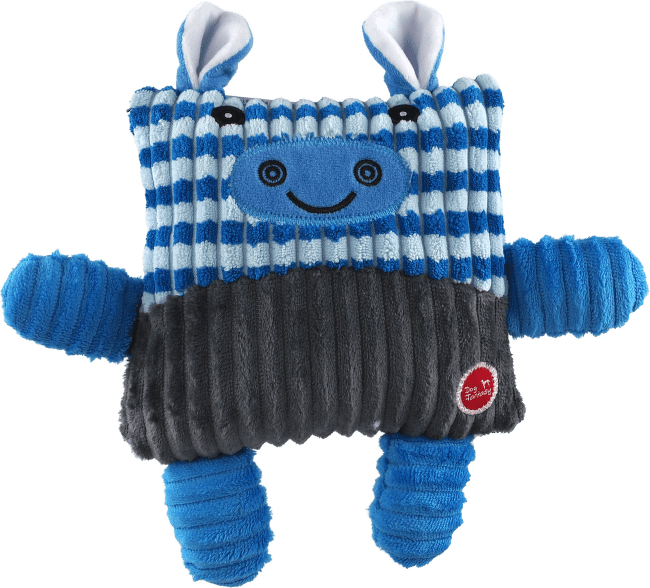 Hračka pro psy Dog Fantasy Cuties čtvercová kráva modrá 17,5 cm