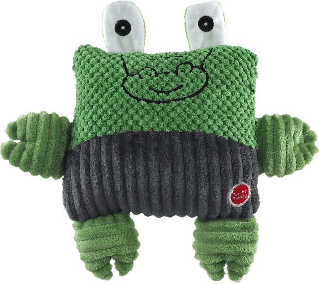 Hračka pro psy Dog Fantasy Cuties čtvercový krokodýl zelený 17,5 cm