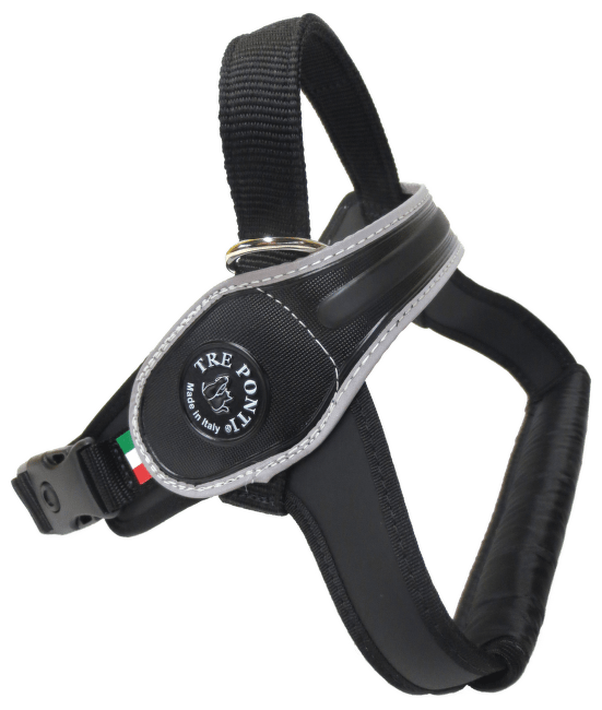 Шлейка - TRE PONTI отражающая шлейка для собак, черный, 40-60kg