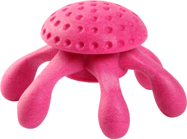 Hračka Kiwi Walker TPR guma chobotnice růžová 12cm