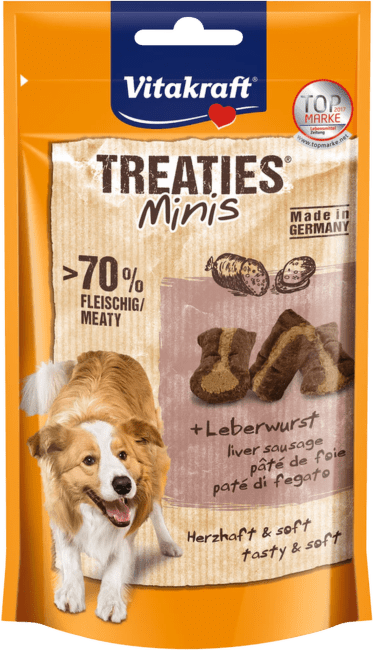 Gardums suņiem – Vitakraft Treaties Minis Liver Sausage, 48 g