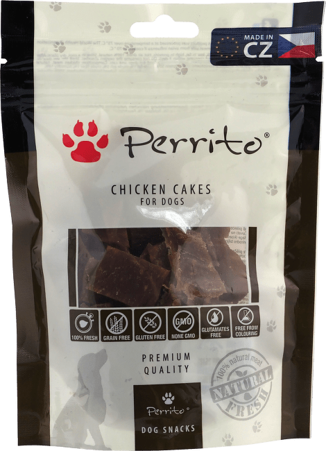 Pochoutka Perrito Sušené kuřecí koláčky pro psy 100 g