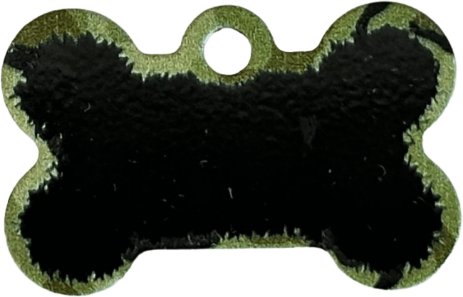 Medaljons – Bone Small, Camuflage Green