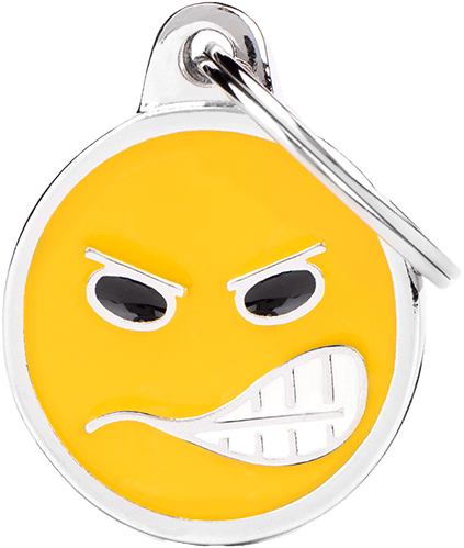 MyFamily známka gravírovacia smajlík angry