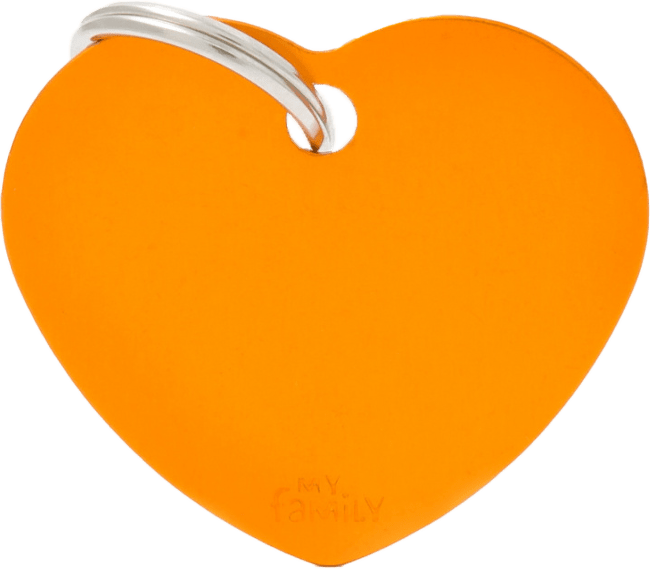 Známka My Family Basic srdce velká oranžová