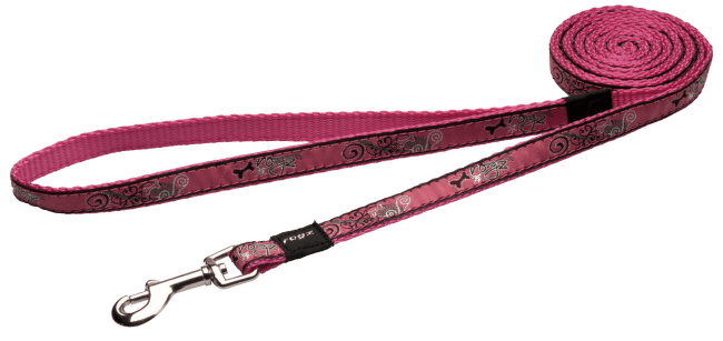 Vodítko ROGZ Fancy Dress Pink Bone S