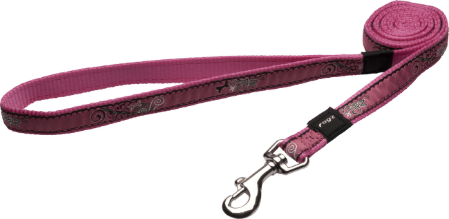 Vodítko ROGZ Fancy Dress Pink Bone M