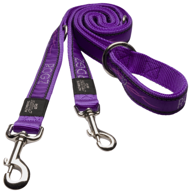 Vodítko Rogz Fancy Dress Purple Chrome přepínací M