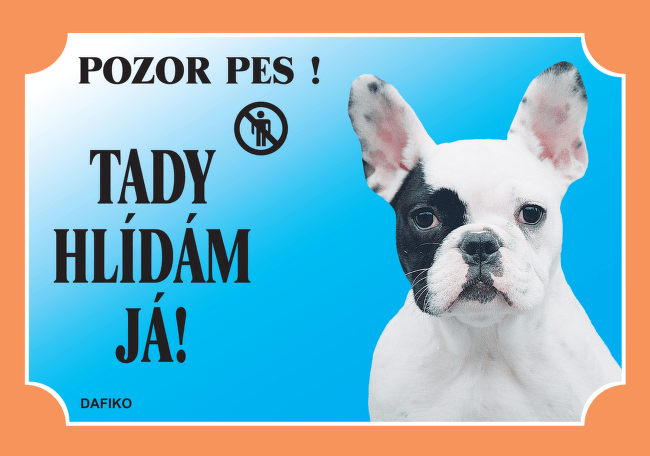 Tabulka Dafiko francouzský buldoček světlý